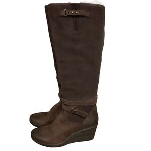 UGG BOOTS WOMENS‎ 6 LESLEY SUEDE KNEE HIGH WEDGE WATERPROOF 005266 $500 MSRP